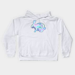 Multicolor Zentangle Rabbit Kids Hoodie